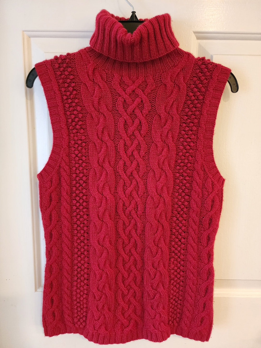Autumn Cashmere Sleeveless Cable Knit Turtleneck